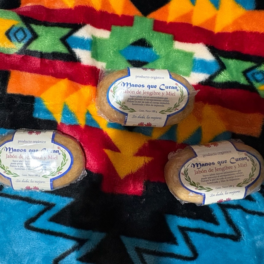 Handmade Soap Set with Colorful Blanket